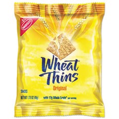 Wheat Thins Crackers, Original, 1.75 oz Bag, 72/Carton