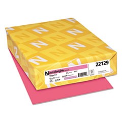 Color Cardstock, 65 lb, 8.5 x 11, Plasma Pink, 250/Pack