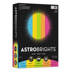 Color Paper -"Bright" Assortment, 24 lb Bond Weight, 8.5 x 11, Assorted Bright Colors, 500/Ream