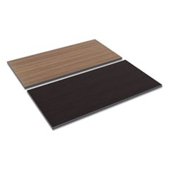 Reversible Laminate Table Top, Rectangular, 47 5/8w x 23 5/8d, Espresso/Walnut