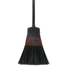 Maid Broom, Plastic Bristles, Wood Handle, 54