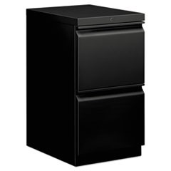 Mobile Pedestals, Left or Right, 2 Legal/Letter-Size File Drawers, Black, 15" x 20" x 28"