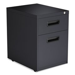 Two-Drawer Metal Pedestal File, 14.96w x 19.29d x 21.65h, Charcoal