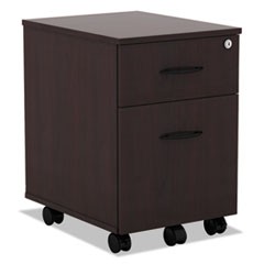 Alera Valencia Series Mobile Box/File Pedestal, 15.88w x 19.13d x 22.88h, Mahogany