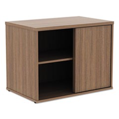 Alera Open Office Low Storage Cabinet Credenza, 29 1/2 x 19 1/8x 22 7/8, Walnut