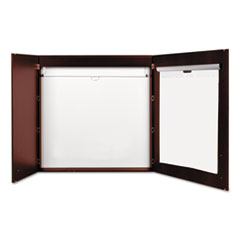 Conference Cabinet, Porcelain Magnetic, Dry Erase, 48 x 48, Cherry