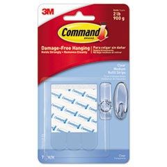 Refill Strips, Removable, Holds Up to 2 lbs, 0.63 x 1.75, Clear, 9/Pack