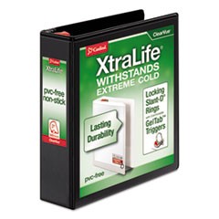 XtraLife ClearVue Non-Stick Locking Slant-D Ring Binder, 3 Rings, 2