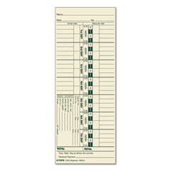 Time Card for Acroprint and Lathem, Weekly, 3 1/2 x 9, 500/Box