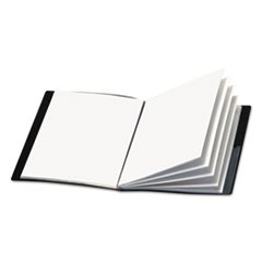 ShowFile Display Book w/Custom Cover Pocket, 24 Letter-Size Sleeves, Black