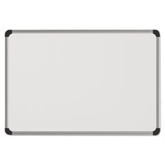 Magnetic Steel Dry Erase Board, 24 x 18, White, Aluminum Frame