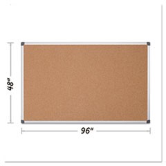 Value Cork Bulletin Board with Aluminum Frame, 48 x 96, Natural