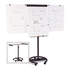 360 Multi-Use Mobile Magnetic Dry Erase Easel, 27 x 41, Black Frame