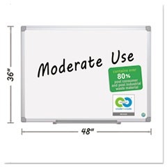 Earth Easy-Clean Dry Erase Board, White/Silver, 36x48