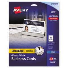 Avery® Clean Edge Business Cards, 2" x 3.5" , Glossy, 200 (08859)