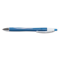 Atlantis Exact Ballpoint Pen, Retractable, Fine 0.7 mm, Blue Ink, Blue Barrel, Dozen
