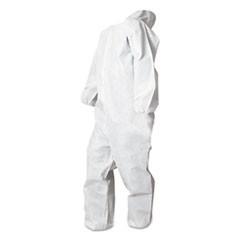 Disposable Coveralls, Polypropylene, Large, White, 25/Carton