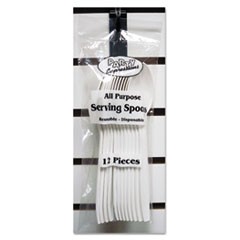 Serving Spoons, White, 9", 12/Pack