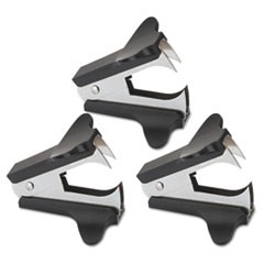 Jaw Style Staple Remover, Black, 3 per Pack