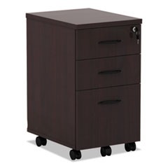 Alera Valencia Mobile Box/Box/File Pedestal File, 15.88w x 20.5d x 28.38h Mahogany