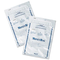 Tamper-Evident Deposit Bags, 9 x 12, Plastic, White, 100 per Pack