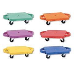 Standard Scooter Set W/handles,set Of Six: One Of Each In Red, Orange, Yellow, Green, Blue And Purple