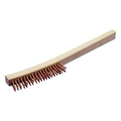 7920002555135, SKILCRAFT Wire Brush, Copper Beryllium Alloy Bristles, 6" Brush, 13.5" Wood Handle