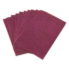 7920000452940, SKILCRAFT, Light Cleaning Scouring Pad, 6 x 9, Nylon, Maroon, 20/Carton