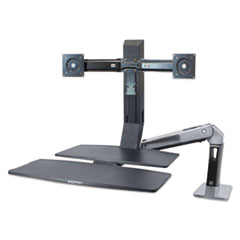 WorkFit-A Sit-Stand Workstation with Worksurface+, Dual 24