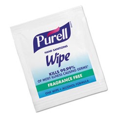 Sanitizing Hand Wipes, Individually Wrapped, 5 x 7, Unscented, White, 1,000/Carton