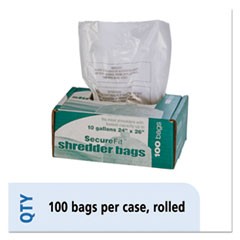 8105015574975, Medium-Duty Shredder Bags, 10 gal Capacity, 100/BX