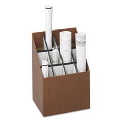 Corrugated Roll Files, 12 Compartments, 15w x 12d x 22h, Woodgrain