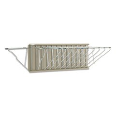 Sheet File Pivot Wall Rack, 12 Hanging Clamps, 24w x 14.75d x 9.75h, Sand