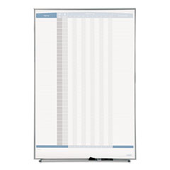 Matrix Employee In/Out Board, Up to 36 Employees, 34 x 23, White Surface, Silver Aluminum Frame