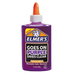 School Glue Disappearing Purple, 5 oz, Dries Clear, 6/Pack