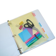 Zip-All Ring Binder Pocket, 8 1/2 x 11, Clear