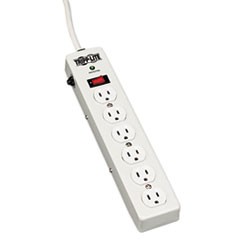 Protect It! Surge Protector, 6 Outlets, 6 ft Cord, 1340 Joules, Light Gray