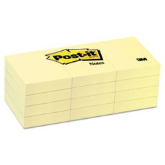 Original Pads in Canary Yellow, 1 3/8 x 1 7/, 100-Sheet, 12/Pack