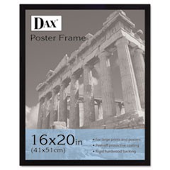 Flat Face Wood Poster Frame, Clear Plastic Window, 16 x 20, Black Border