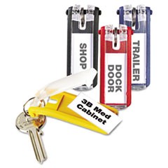 Key Tags for Locking Key Cabinets, Plastic, 1 1/8 x 2 3/4, Assorted, 24/Pack