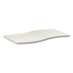 Build Ribbon Shape Table Top, 54w x 30d, Silver Mesh