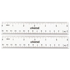 Clear Plastic Ruler, Standard/Metric, 6