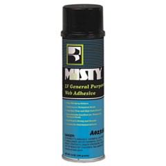 Heavy-Duty Adhesive Spray, 12 oz, Dries Clear, 12/Carton