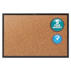 Classic Series Cork Bulletin Board, 48 x 36, Tan Surface, Black Aluminum Frame