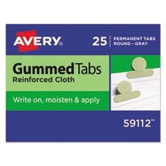 Gummed Reinforced Index Tabs, 1/12-Cut Tabs, Olive Green, 0.5