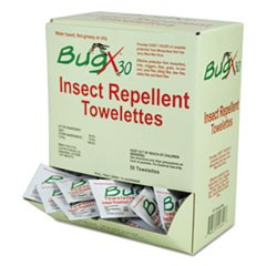 Insect Repellent Towelettes Box, DEET, 50/Box