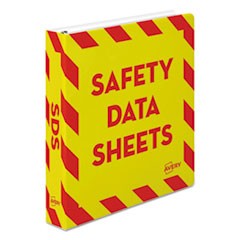 Heavy-Duty Preprinted Safety Data Sheet Binder, 3 Rings, 1.5