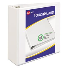 TouchGuard Protection Heavy-Duty View Binders with Slant Rings, 3 Rings, 4