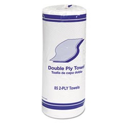 Kitchen Roll Towels, 2-Ply, 11 x 7.8, White, 85/Roll, 30 Rolls/Carton