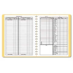 Simplified Monthly Bookkeeping Record, 4 Column Format, Tan Cover, 11 x 8.5 Sheets, 128 Sheets/Book